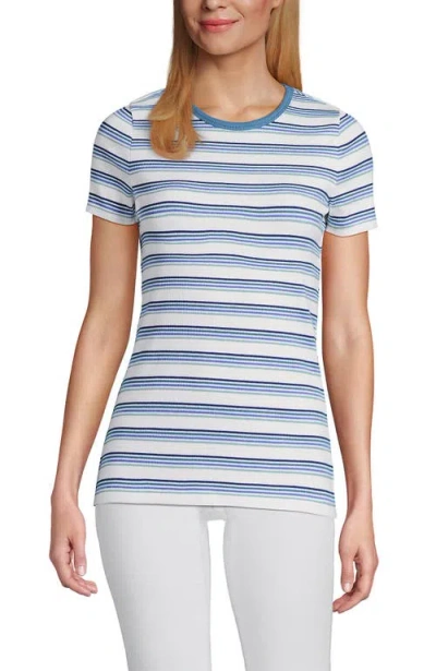 Lands' End Cotton Rib T-shirt In Blue