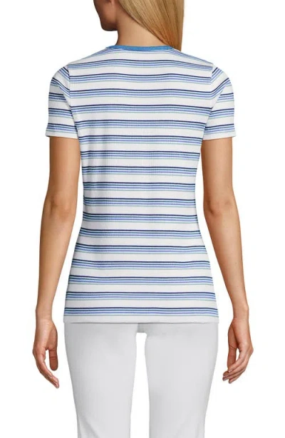 Lands' End Cotton Rib T-shirt In Blue