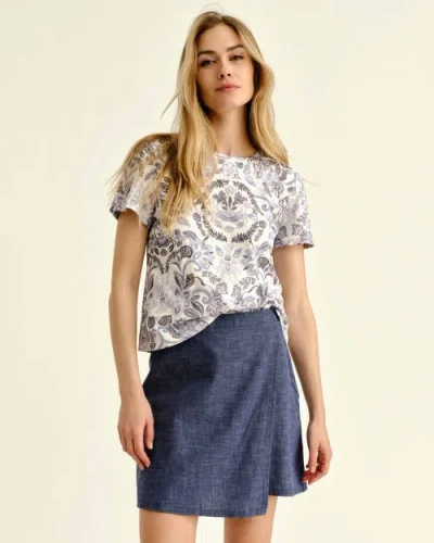 Cartolina Dylan Printed Tee In Blue