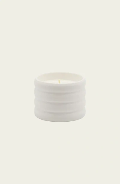 Italic Ceramic Candle In White