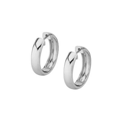 Michael M Orb Thin Huggie Hoop Earring In Silver