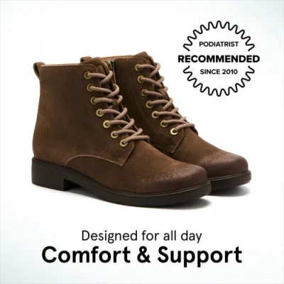 Abeo Compass Lace Boots In Brown
