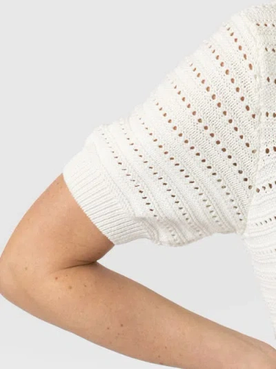 Saint + Sofia Ester Short Sleeve Knit In Multi