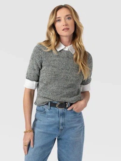 Saint + Sofia Blair Knit Tee In Multi