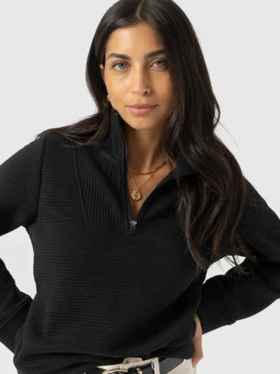 Saint + Sofia Halsey Quarter Zip In Multi