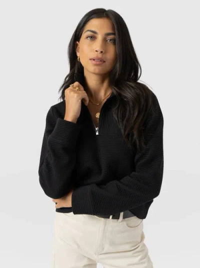 Saint + Sofia Halsey Quarter Zip In Multi
