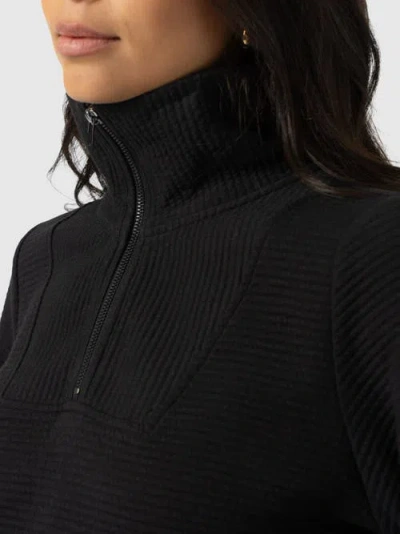 Saint + Sofia Halsey Quarter Zip In Multi