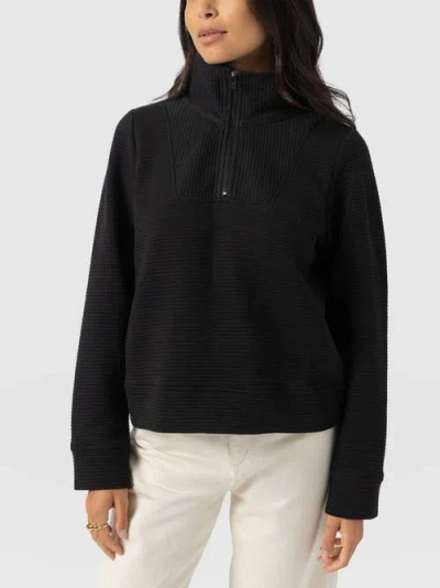 Saint + Sofia Halsey Quarter Zip In Multi