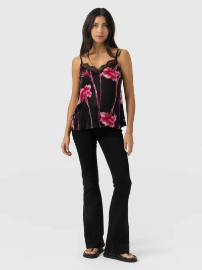 Saint + Sofia Harper Lace Cami In Multi