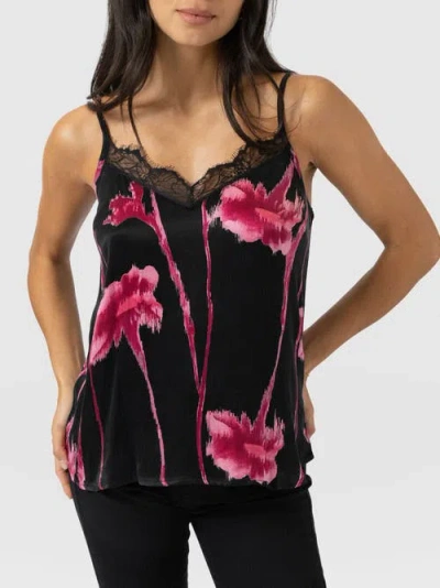 Saint + Sofia Harper Lace Cami In Multi