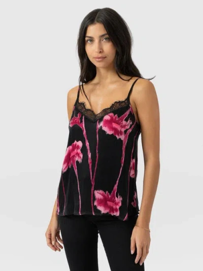 Saint + Sofia Harper Lace Cami In Multi