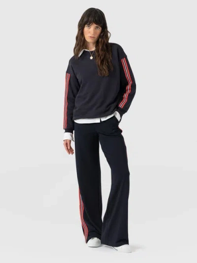 Saint + Sofia Victory Sweatshirt In Black