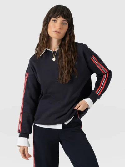 Saint + Sofia Victory Sweatshirt In Black