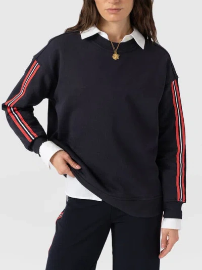 Saint + Sofia Victory Sweatshirt In Black