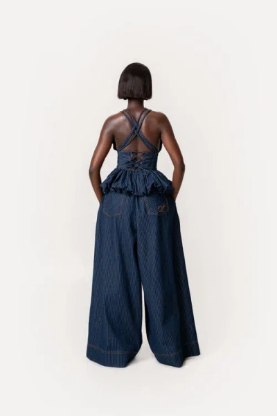Ofuure Amara Pants In Blue