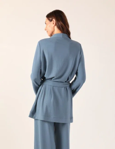 Softflex Cloud Fleece Robe In Blue