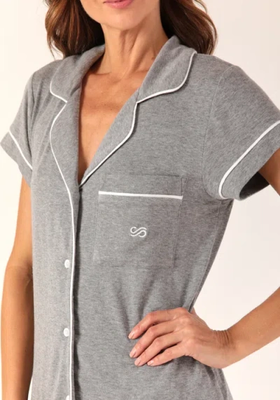 Softflex Cuddle Up Pajama Set In Gray