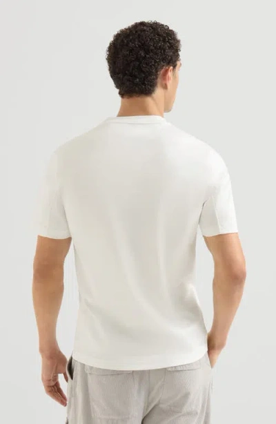 Brunello Cucinelli Cotton Jersey Crew Neck T-shirt With Logo In White