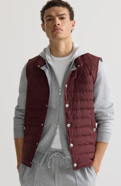 Brunello Cucinelli Lightweight Techno Fabric Down Vest In Multi