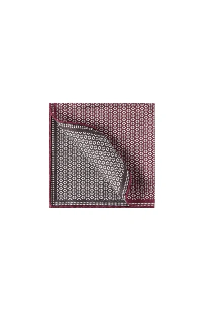 Brunello Cucinelli Silk Geometric-pattern Pocket Square In Multi