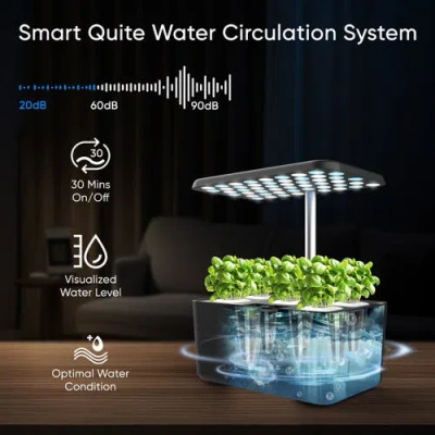 Sonicgrace Indoor Hydroponic Growing System In Black