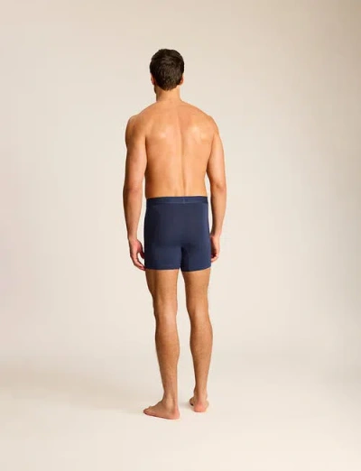 Commando Essential Modal Relaxed Boxer Brief With Fly In Blue