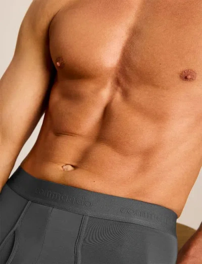 Commando Essential Modal Relaxed Boxer Brief With Fly In Gray