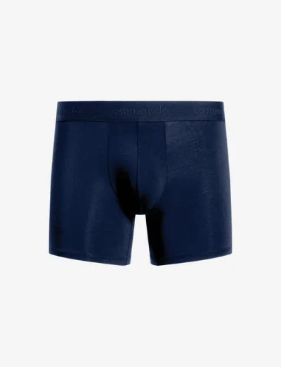 Commando Essential Modal Relaxed Boxer Brief With Fly In Blue