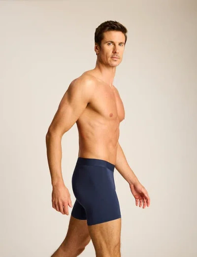 Commando Essential Modal Relaxed Boxer Brief With Fly In Blue