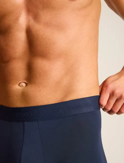 Commando Essential Modal Relaxed Boxer Brief With Fly In Blue