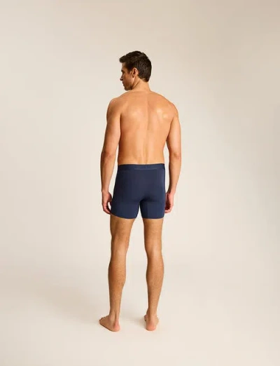 Commando Essential Modal Relaxed Boxer Brief With Fly In Blue