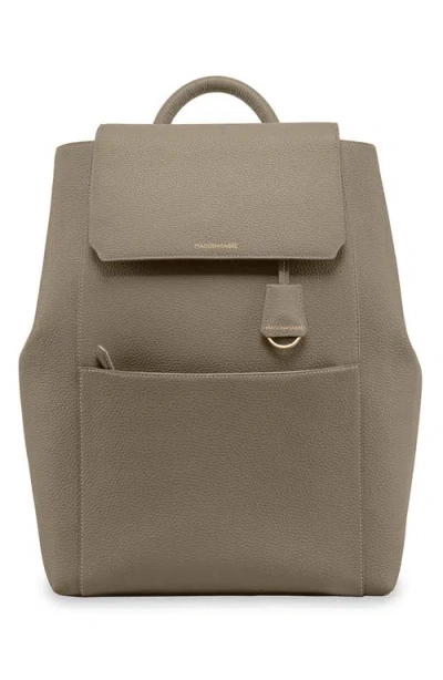 Maison De Sabre Large Leather Soft Backpack In Orange