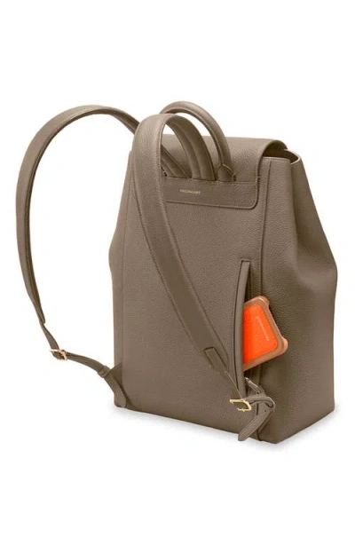 Maison De Sabre Large Leather Soft Backpack In Orange
