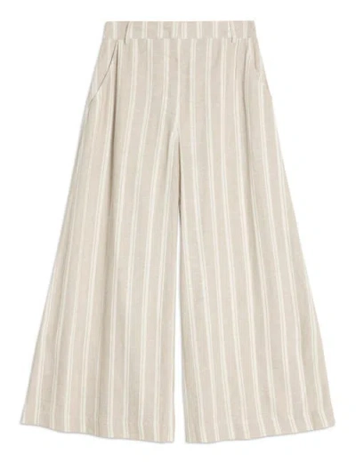 Albaray Linen Stripe Culotte In White
