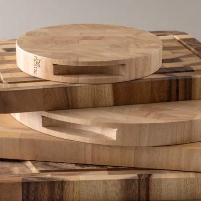 Be Home Rubberwood End Grain Rectangular Cutting Board,