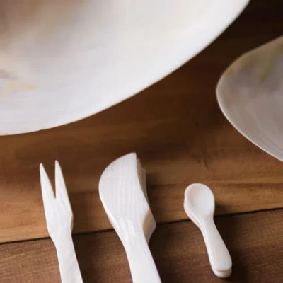 Be Home Mini Shell Spoons In White