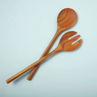 Be Home Teak Oversized Serving Set In Brown