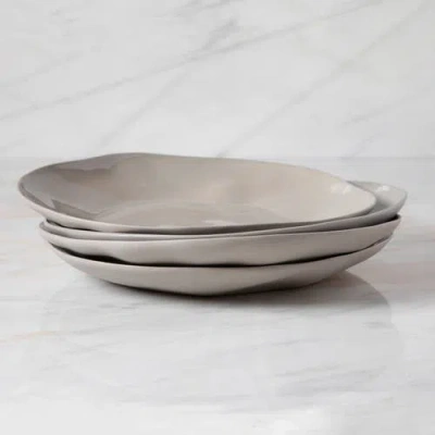 Be Home Tam Stoneware Dinner Plate In Silver