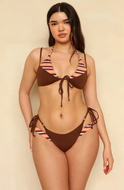 Ris-k Tease Bralette Bikini Top In Multi