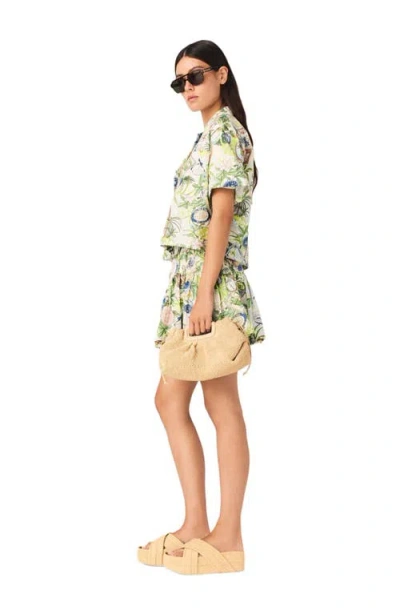 Maje Patterned Cropped Shirt In Multi