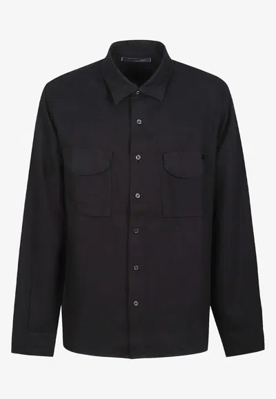 Massimo Osti Studio Casual Buttoned Shirt In Black