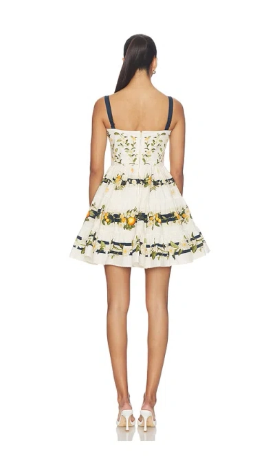 Agua By Agua Bendita Lima Valle Floral-print Tiered Mini Dress In Multi