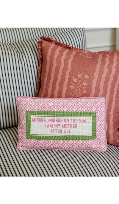 Furbish Studio Mirror Mirror Needlepoint Pillow
