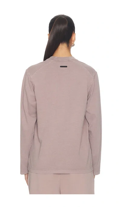 Essentials Campus Classic Long Sleeve Tee In Brown