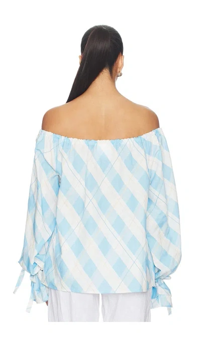 Sleeper Cha-cha Lounge Blouse In Blue