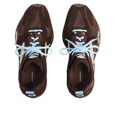 Balenciaga Women Brown Canvas And Corduroy Monday Ultra Sneakers In Brown