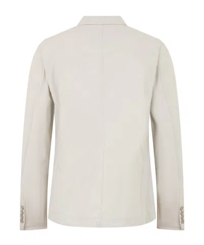 Herno Double-breasted Suit Jacket In White