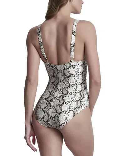 Dkny Buckle One-piece Swimsuit In Multi