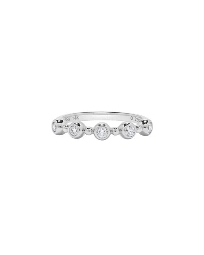H.j. Namdar 14k 0.25 Ct. Tw. Diamond Stackable Ring In Silver