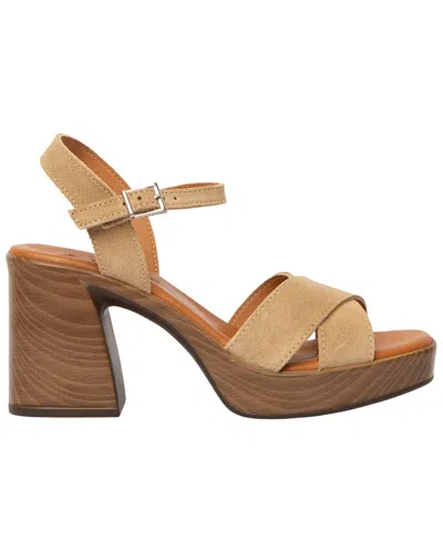 Menina Step Lena Suede Sandal In Sand